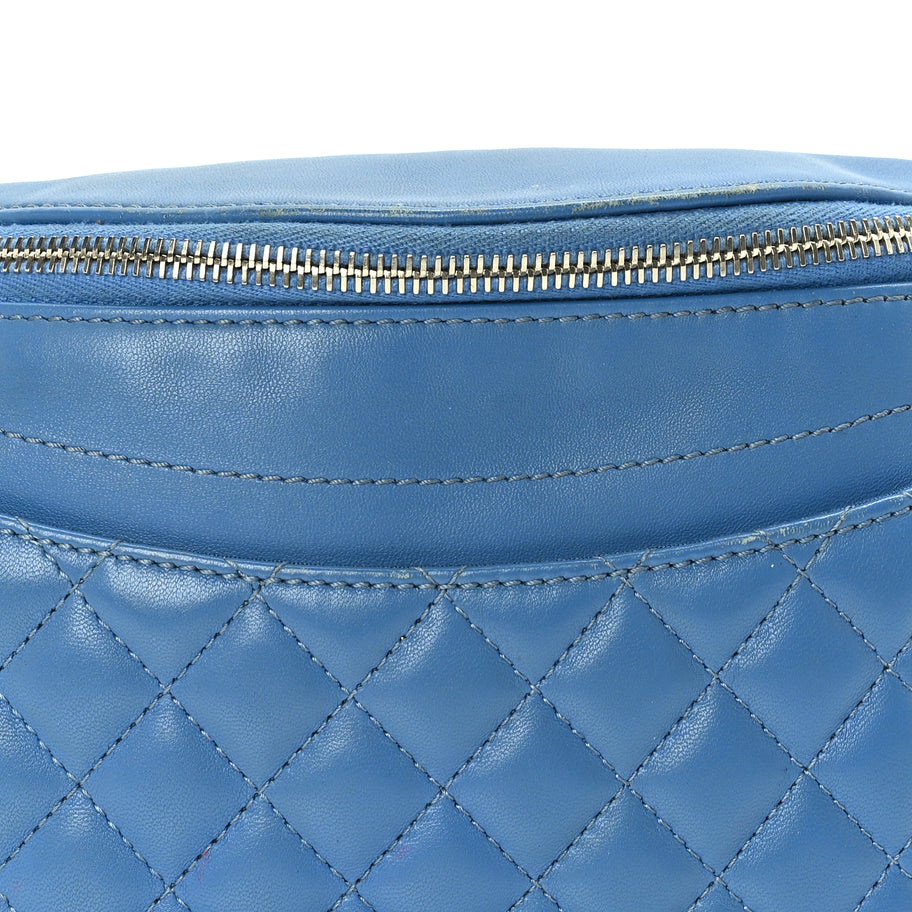 Chanel Lambskin Quilted Bi Waist Bag Pack  Blue Image 4