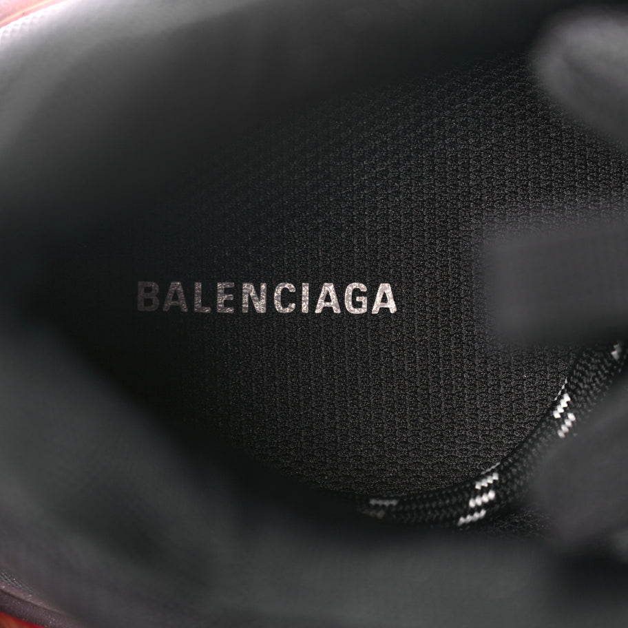 Balenciaga Fabric Mesh Clear Sole Mens Triple S Sneakers  Black Pink Neon Image 9