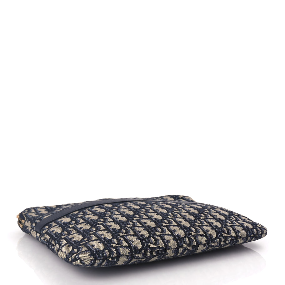 Christian Dior Oblique Travel Pouch Navy Blue Image 4
