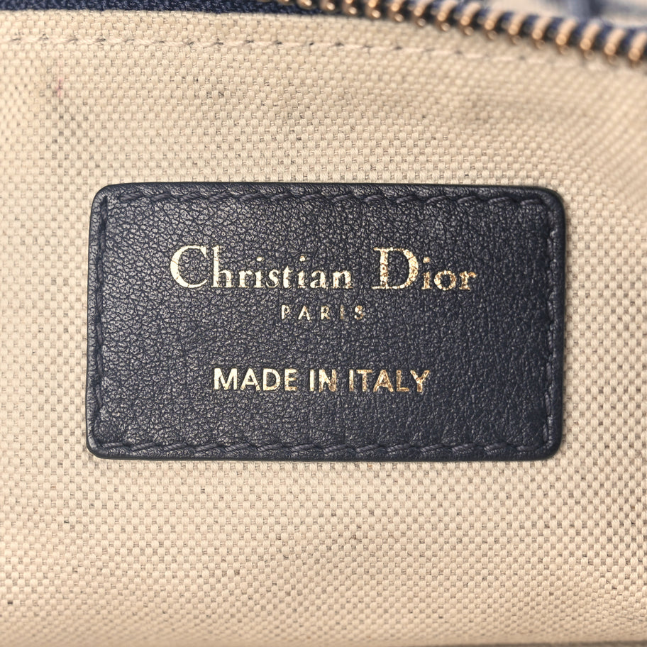 Christian Dior Oblique Travel Pouch Navy Blue Image 6