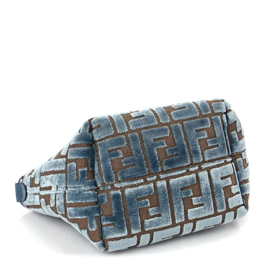 Fendi Velvet Jacquard FF Mini Roll Tote Anice Image 3