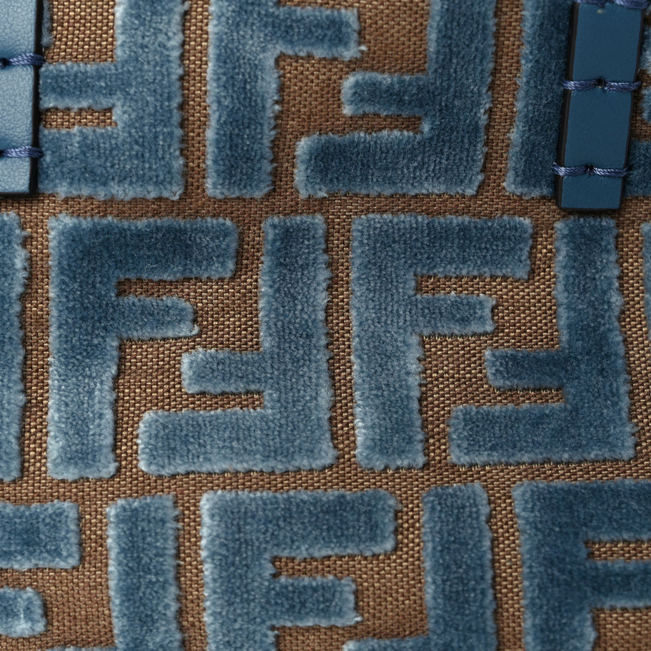 Fendi Velvet Jacquard FF Mini Roll Tote Anice Image 6