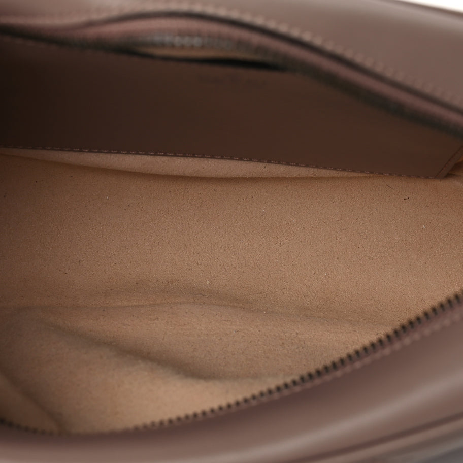 Gucci Calfskin Matelasse Small GG Marmont Chain Shoulder Bag Porcelain Rose Image 4