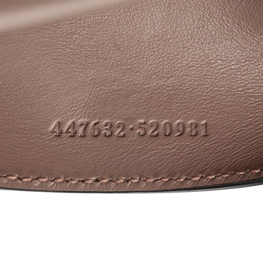 Gucci Calfskin Matelasse Small GG Marmont Chain Shoulder Bag Porcelain Rose Image 6