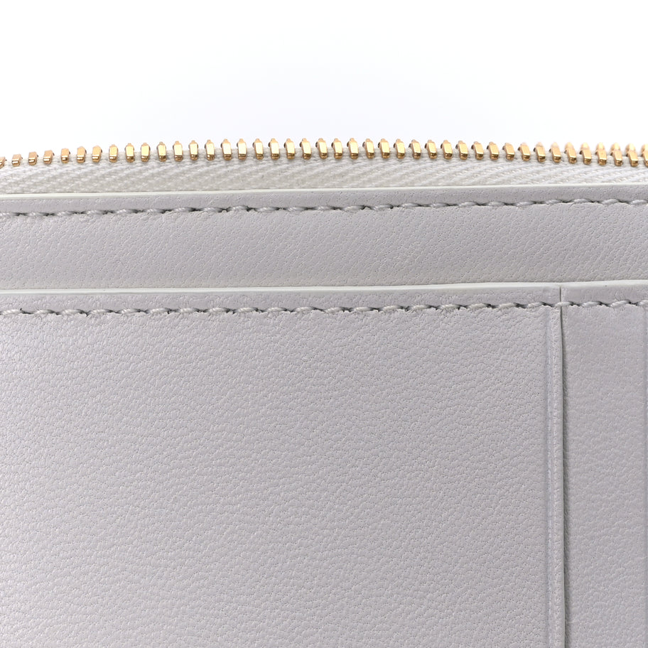 Bottega Veneta Nappa Intreccio Cassette Zipped Card Case White Image 5