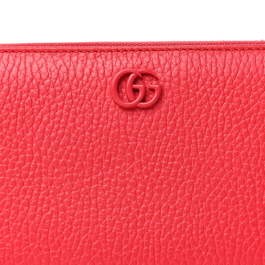 Gucci Dollar Calfskin GG Marmont Zip Around Wallet  Runway Coral Image 5
