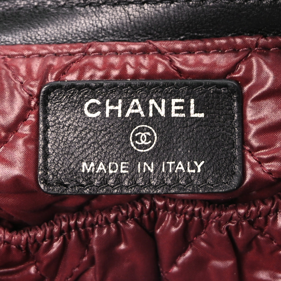 Chanel Lambskin Quilted Flap Cosmetic Case Black Image 6