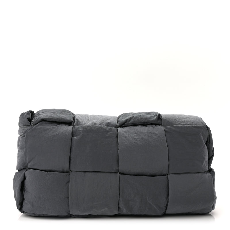  Bottega Veneta Nylon Intrecciato Padded Tech Cassette Bag Dark Grey