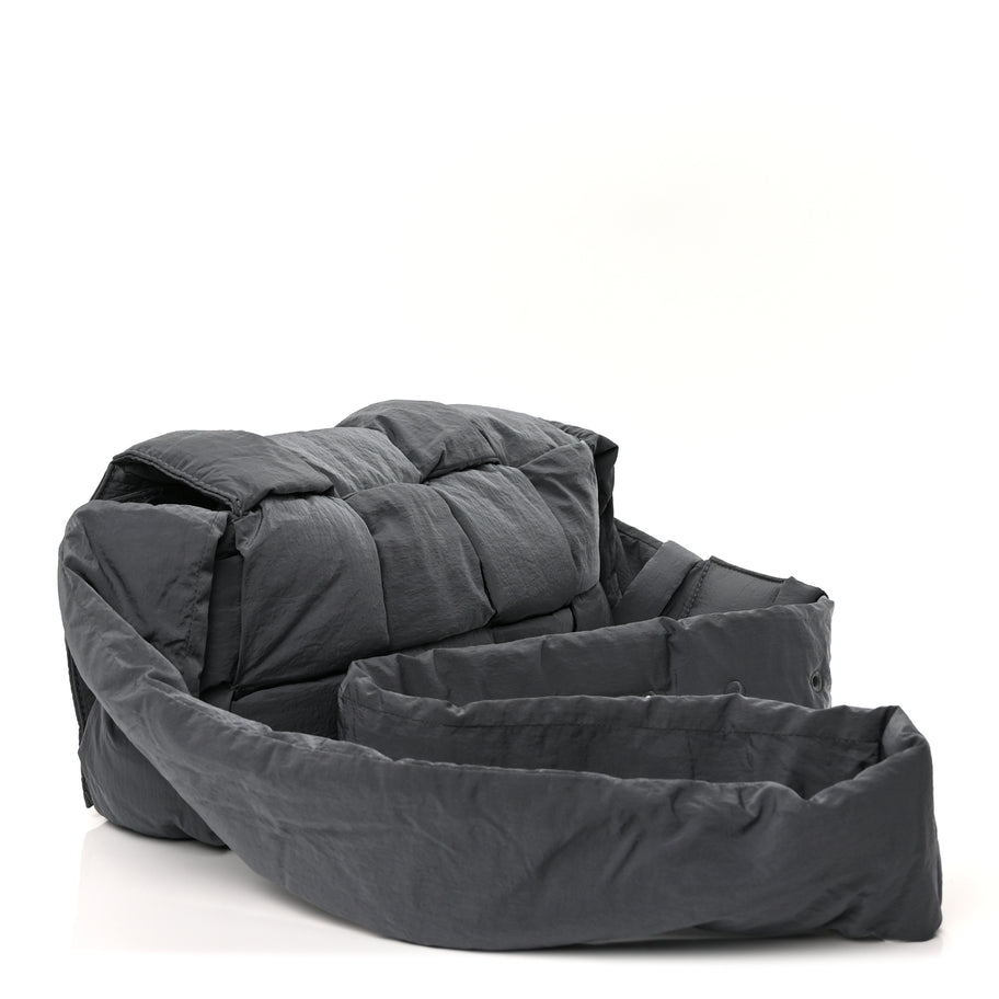 Bottega Veneta Nylon Intrecciato Padded Tech Cassette Bag Dark Grey Image 3