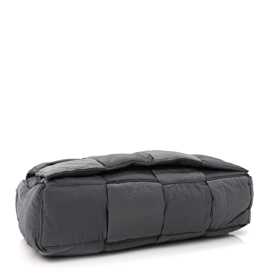 Bottega Veneta Nylon Intrecciato Padded Tech Cassette Bag Dark Grey Image 4
