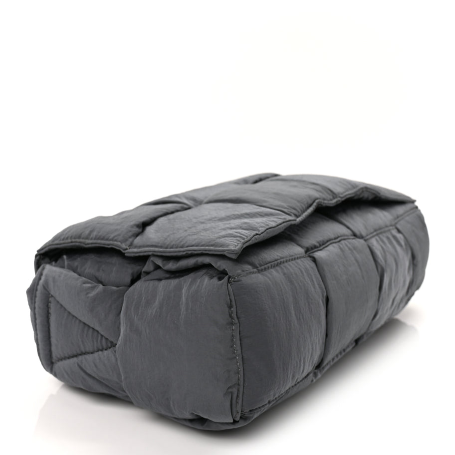 Bottega Veneta Nylon Intrecciato Padded Tech Cassette Bag Dark Grey Image 5