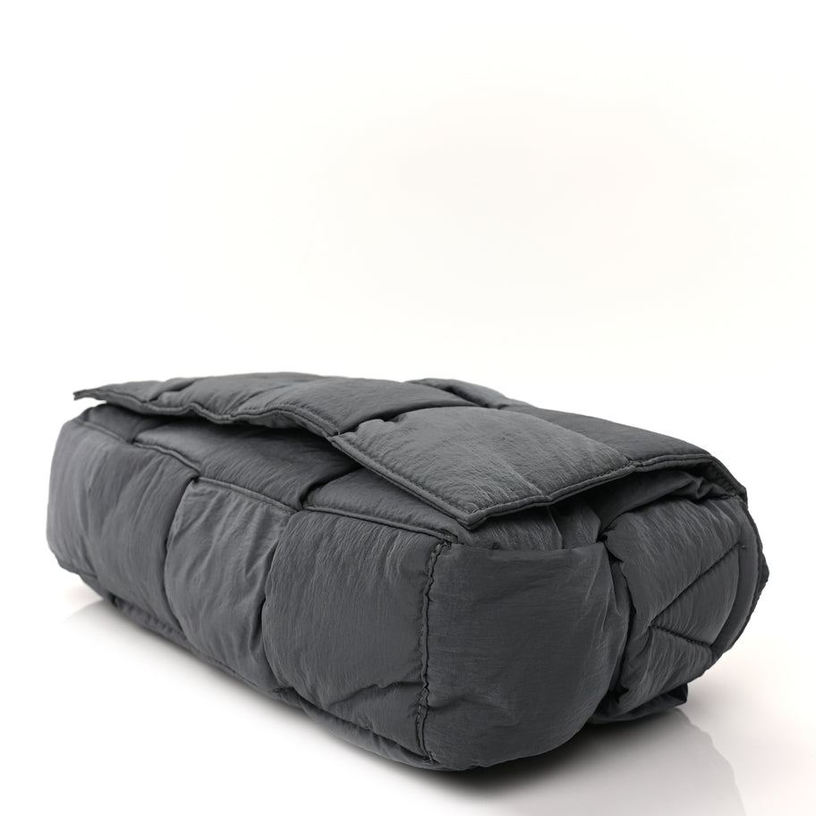 Bottega Veneta Nylon Intrecciato Padded Tech Cassette Bag Dark Grey Image 6