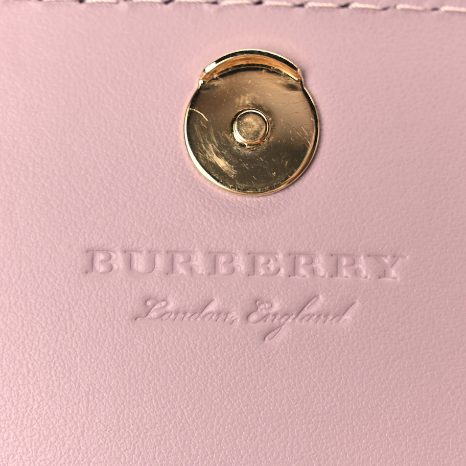 Burberry Derby Calfskin House Check Mini Hampshire Crossbody Pale Orchid Image 5