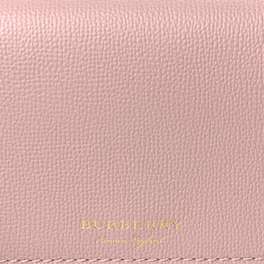 Burberry Derby Calfskin House Check Mini Hampshire Crossbody Pale Orchid Image 6