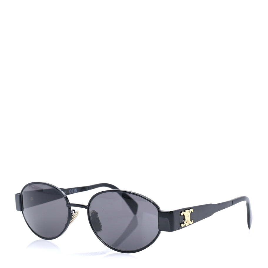 Celine Metal Triomphe 01 Sunglasses CL40235U Black Smoke Image 1