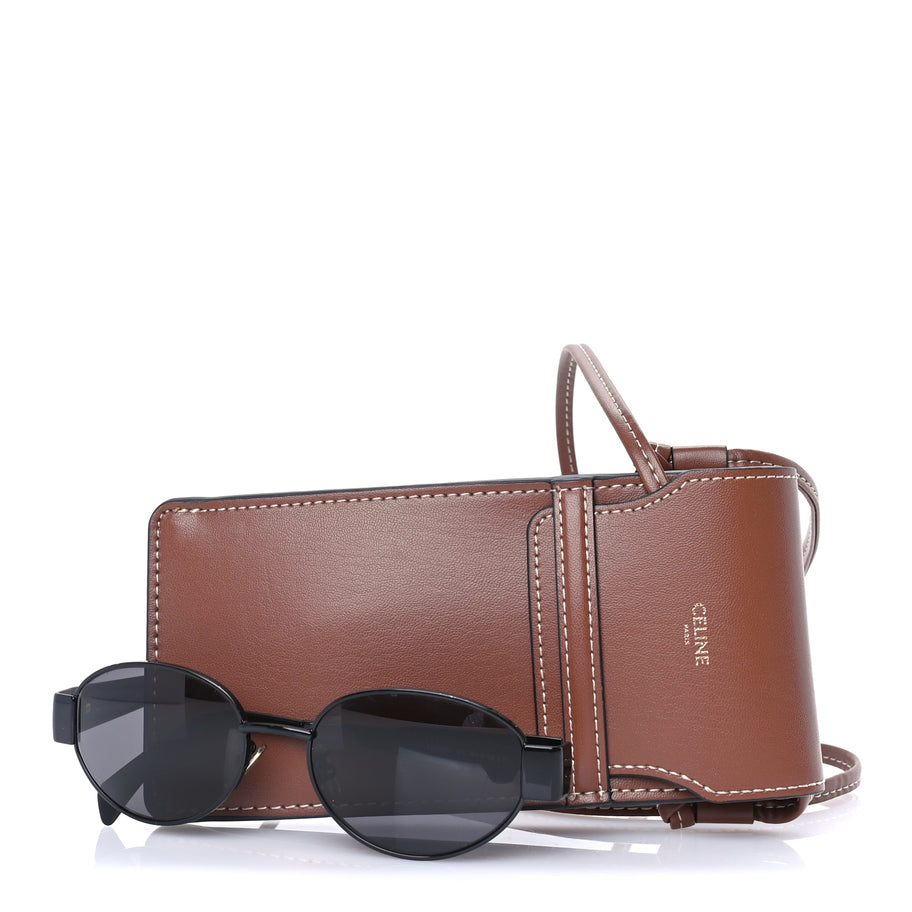 Celine Metal Triomphe 01 Sunglasses CL40235U Black Smoke Image 7