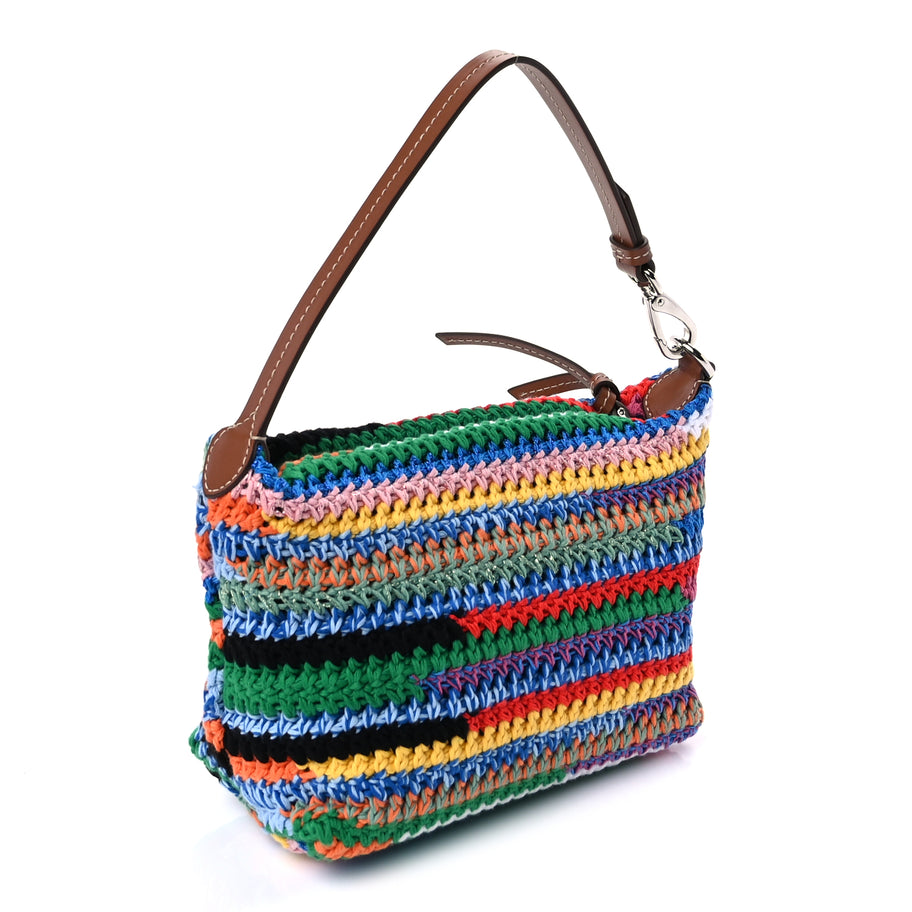 Miu Miu Fabric Crochet Pouch  Multicolor Image 2