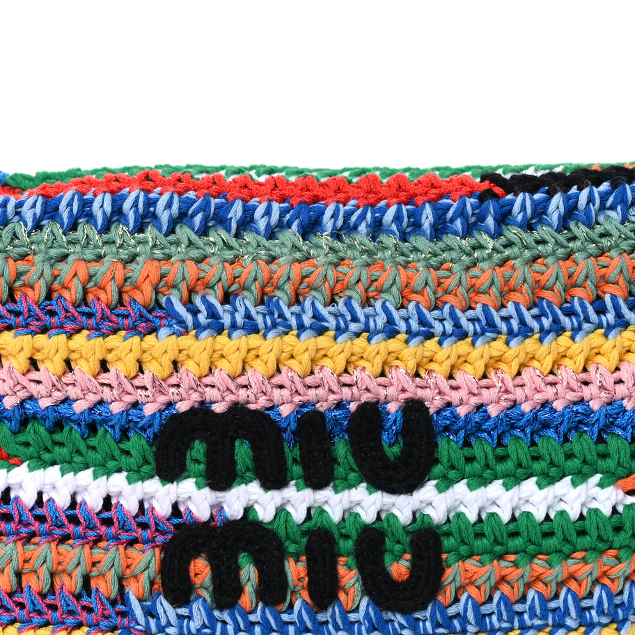 Miu Miu Fabric Crochet Pouch  Multicolor Image 6