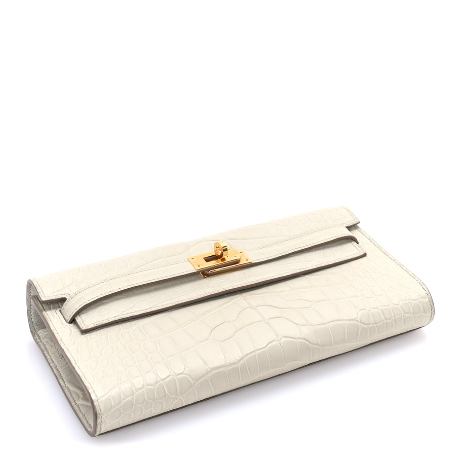 Hermes Matte Alligator Kelly Wallet To Go  Betton Image 3