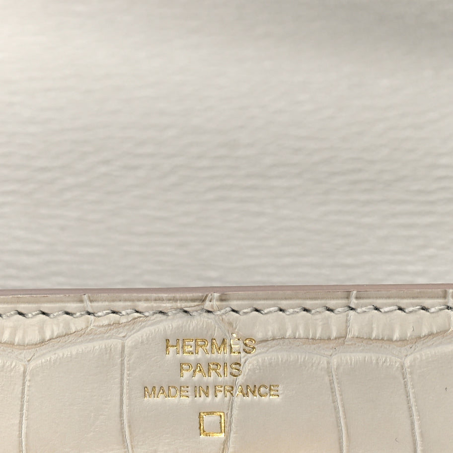 Hermes Matte Alligator Kelly Wallet To Go  Betton Image 5