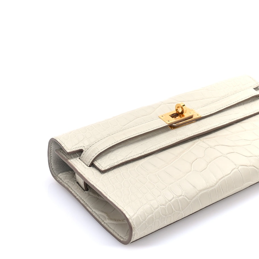 Hermes Matte Alligator Kelly Wallet To Go  Betton Image 7