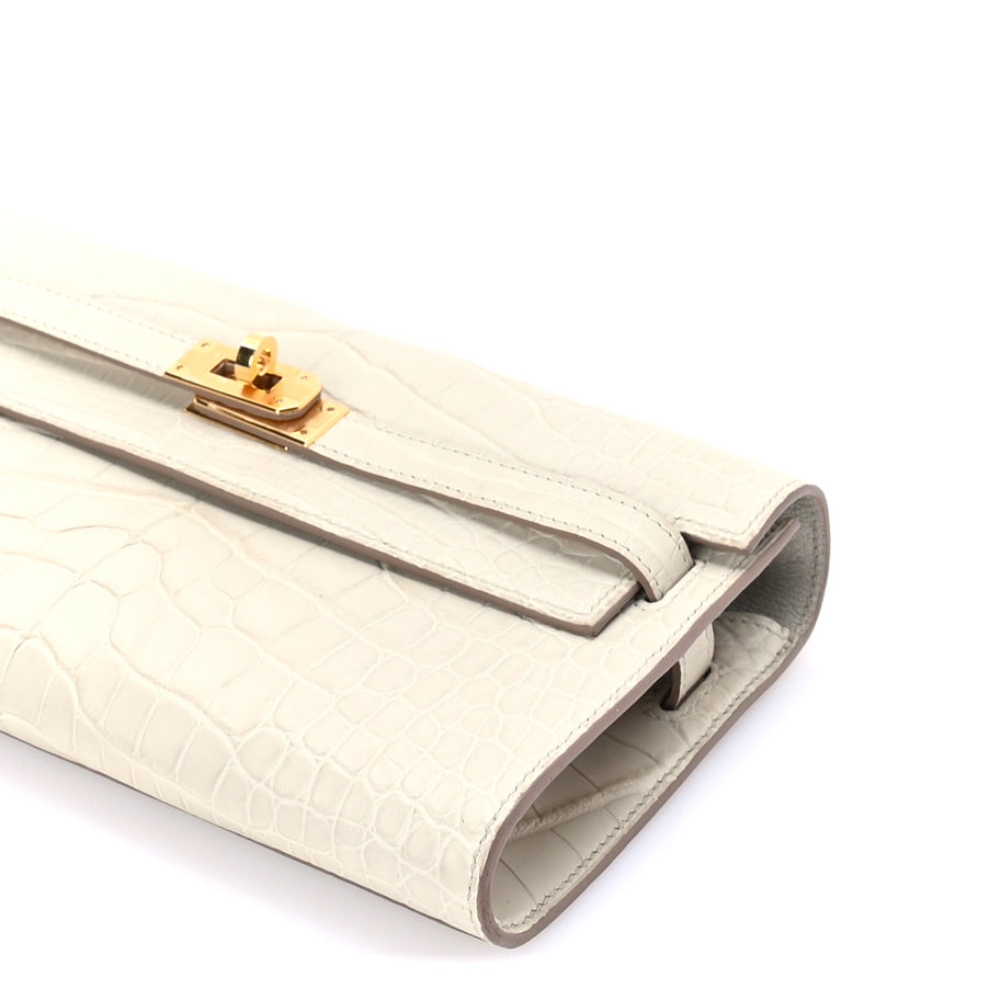 Hermes Matte Alligator Kelly Wallet To Go  Betton Image 8