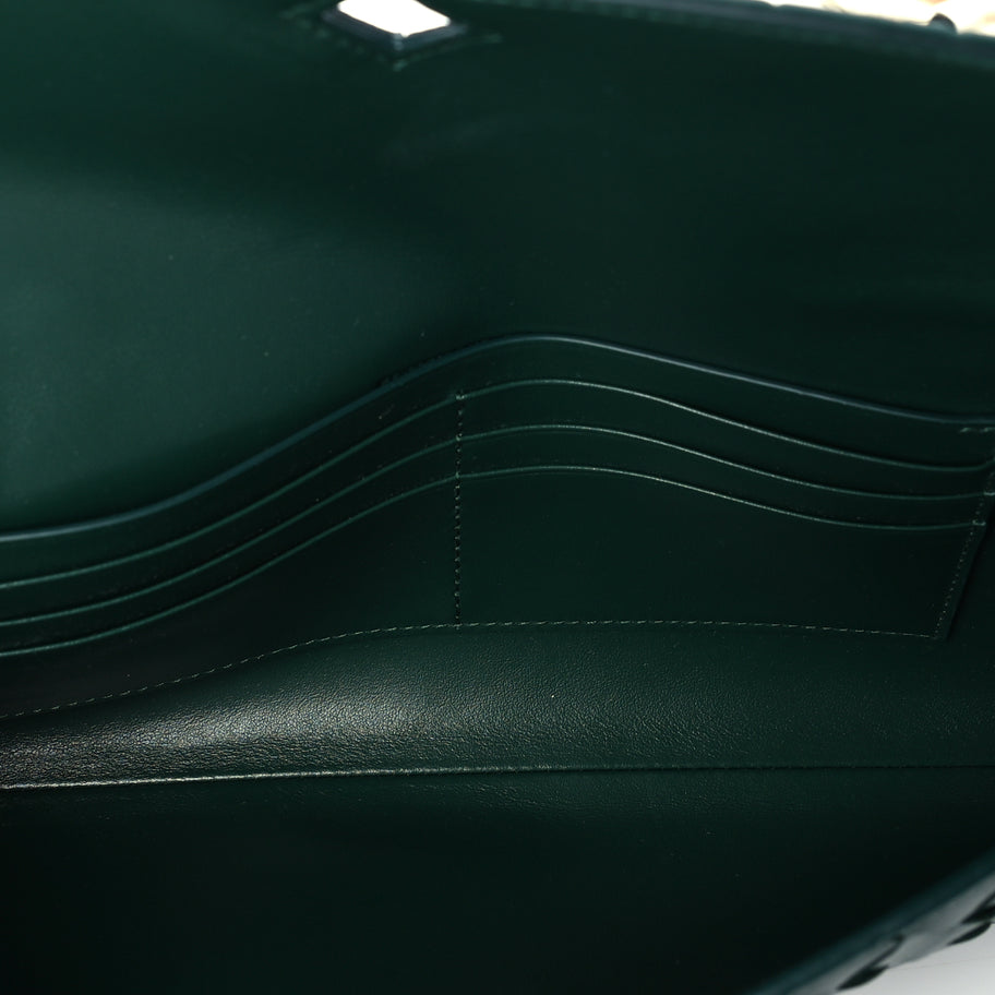 Bottega Veneta Nappa Intrecciato Long Andiamo Top Handle Clutch  Emerald Green Image 4
