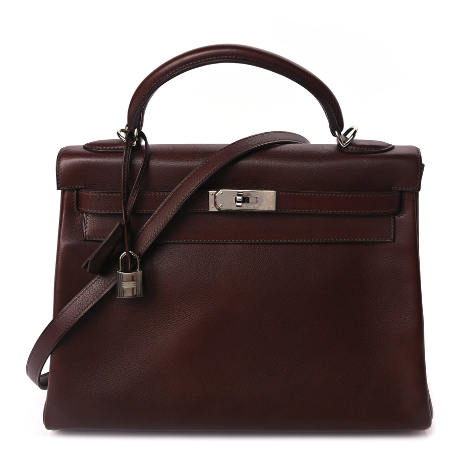 Hermes Evergrain Kelly Retourne 32 Havane Image 1