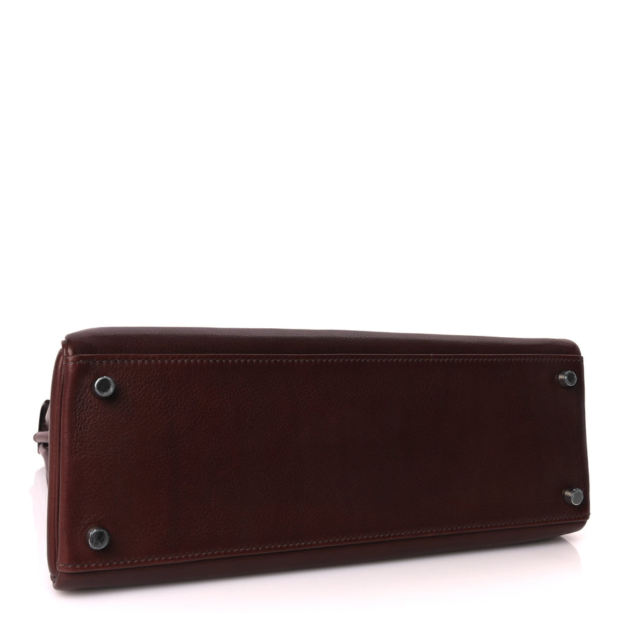 Hermes Evergrain Kelly Retourne 32 Havane Image 3