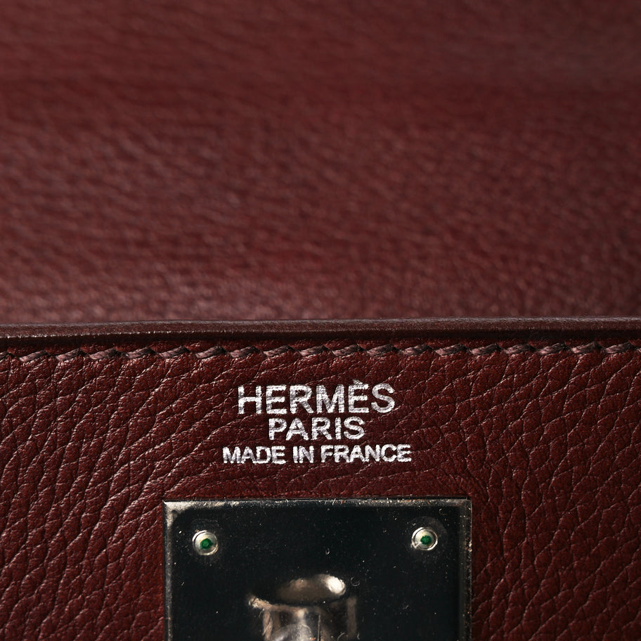 Hermes Evergrain Kelly Retourne 32 Havane Image 5