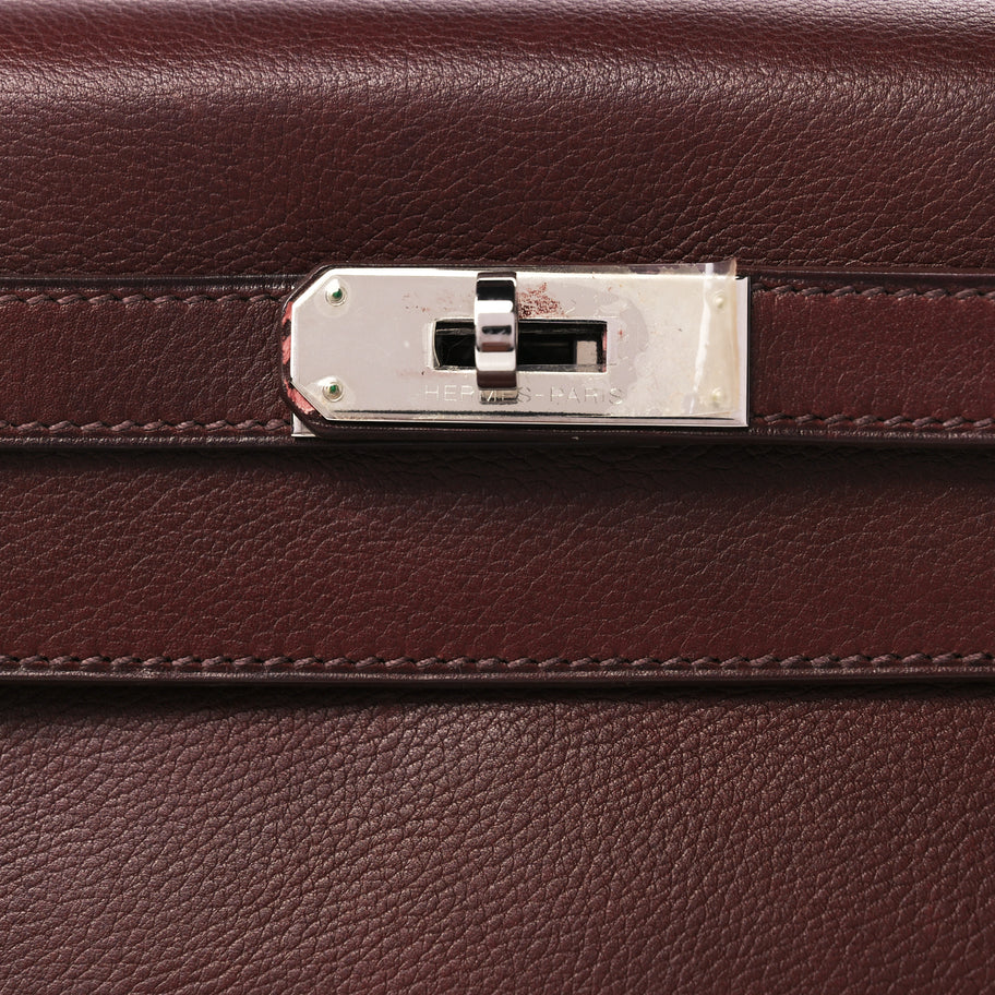 Hermes Evergrain Kelly Retourne 32 Havane Image 7