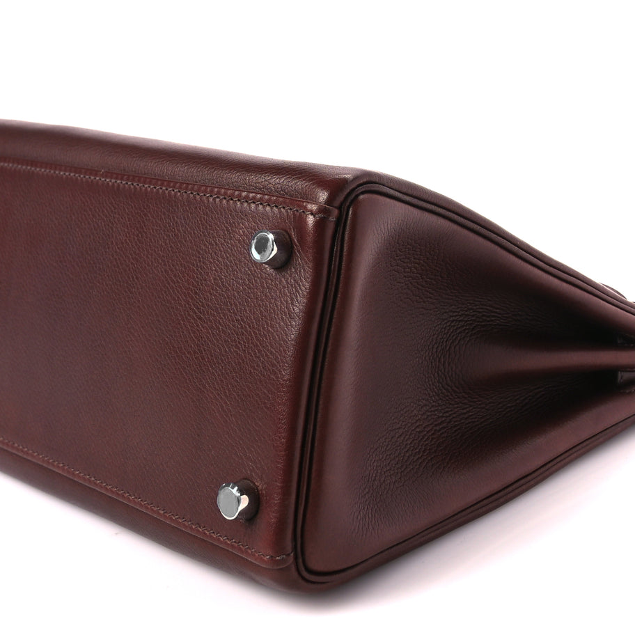 Hermes Evergrain Kelly Retourne 32 Havane Image 9