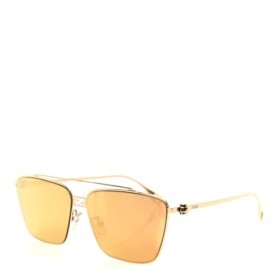 Fendi Metal Aviator Sunglasses FE40110U Gold Image 1