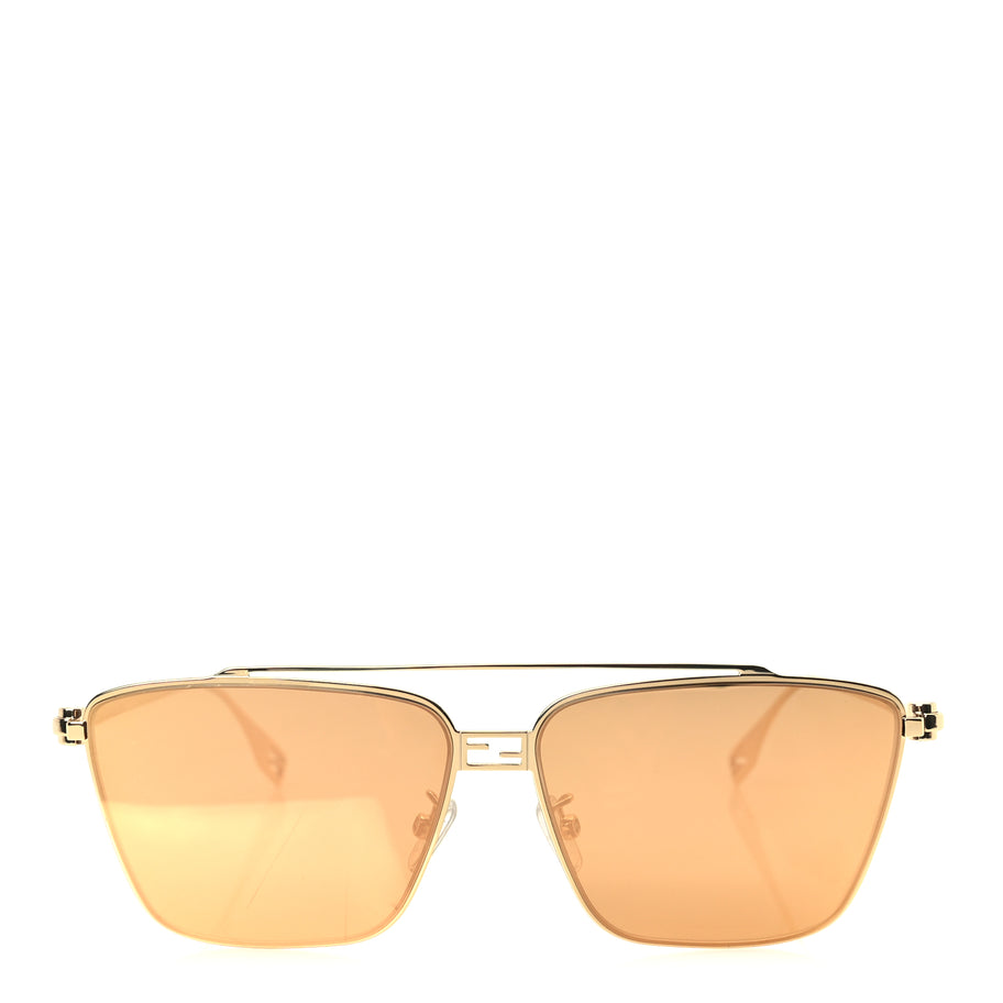 Fendi Metal Aviator Sunglasses FE40110U Gold Image 2
