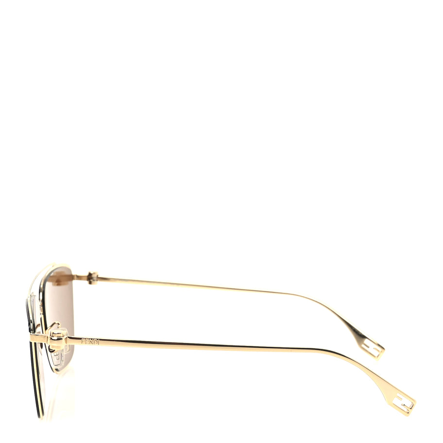 Fendi Metal Aviator Sunglasses FE40110U Gold Image 3