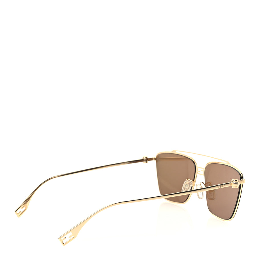 Fendi Metal Aviator Sunglasses FE40110U Gold Image 4