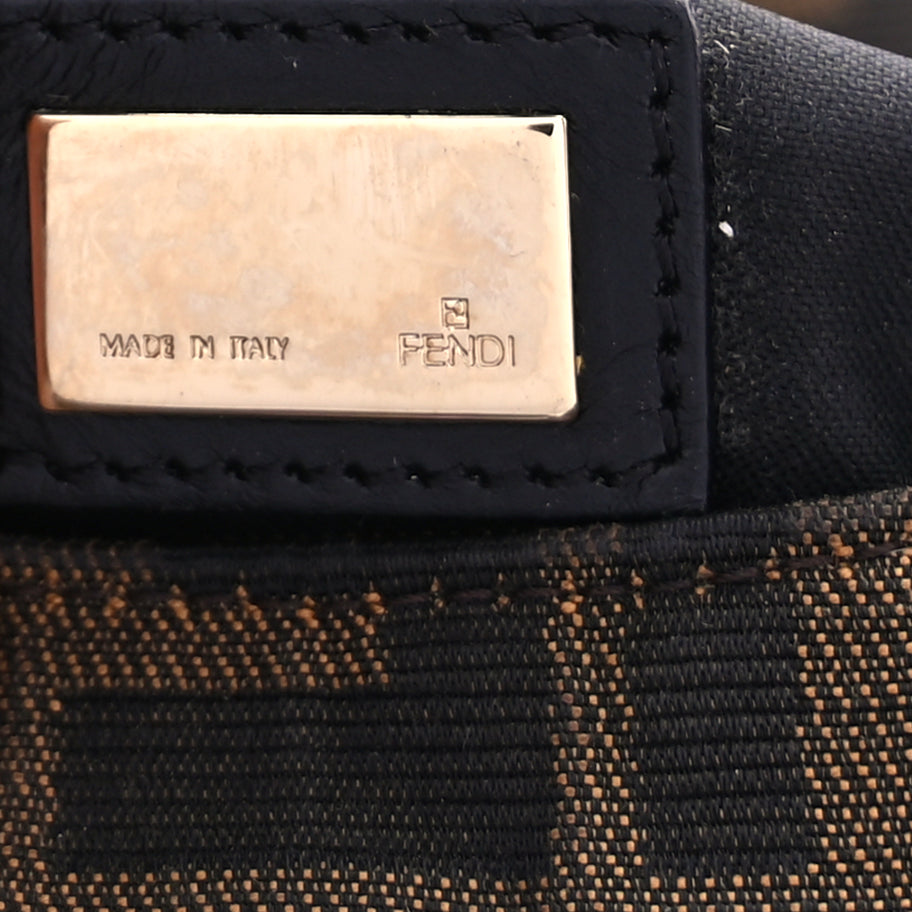 Fendi Zucca Small Chef Shoulder Bag  Tobacco Black Image 5