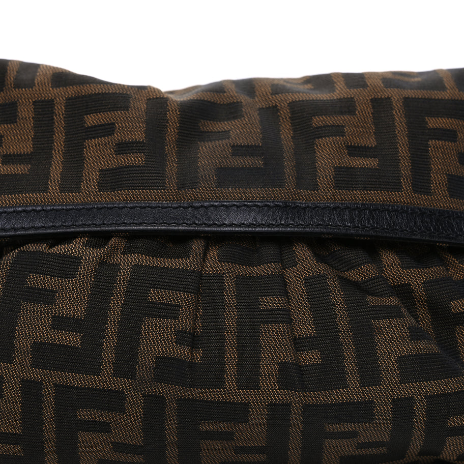 Fendi Zucca Small Chef Shoulder Bag  Tobacco Black Image 6
