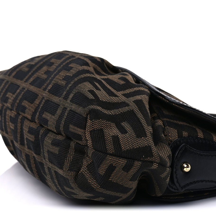 Fendi Zucca Small Chef Shoulder Bag  Tobacco Black Image 8
