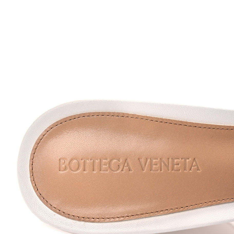 Bottega Veneta Lambskin Stretch Wedge 90mm Sandals 40 Optic White Image 7