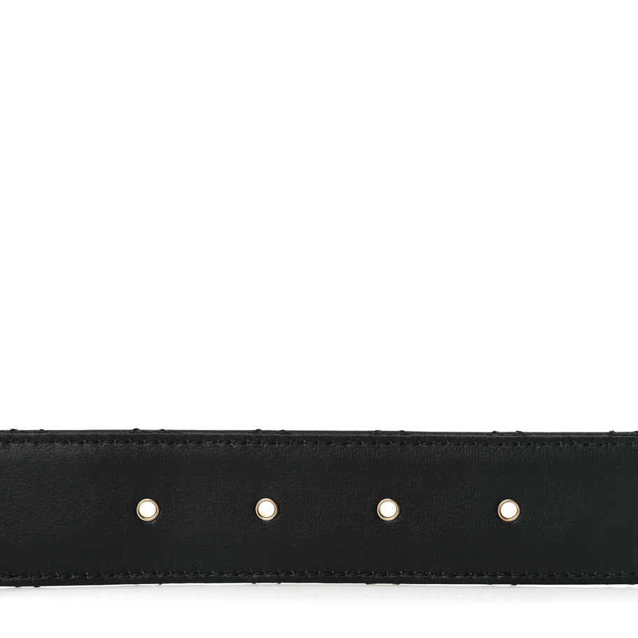 Chanel Calfskin Quilted CC Chain Belt 95 38 Black Image 4