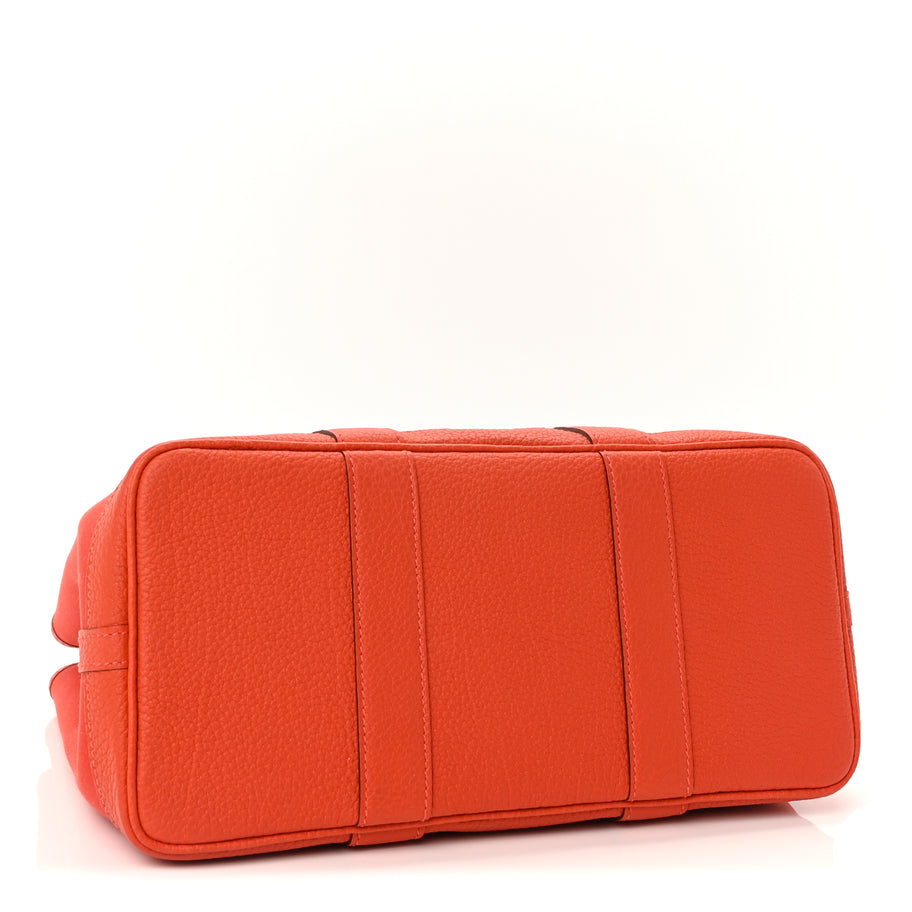Hermes Toile Officier Negonda Garden Party 30 TPM Rouge Tomate Capucine Image 3