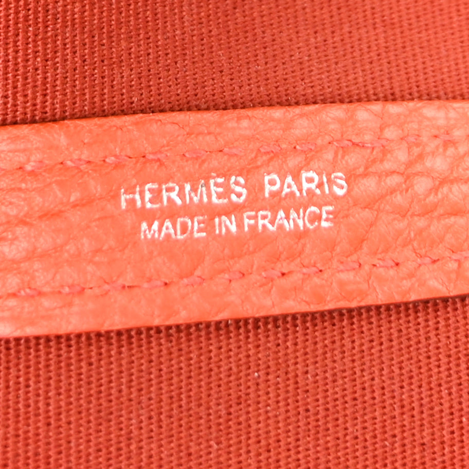 Hermes Toile Officier Negonda Garden Party 30 TPM Rouge Tomate Capucine Image 5