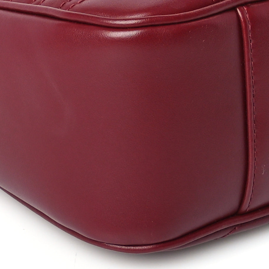 Gucci Calfskin Matelasse Large Horizontal GG Marmont Shoulder Bag  Rosso Ancora Image 7