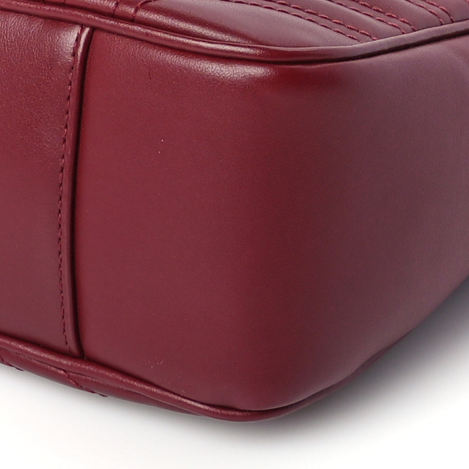 Gucci Calfskin Matelasse Large Horizontal GG Marmont Shoulder Bag  Rosso Ancora Image 8