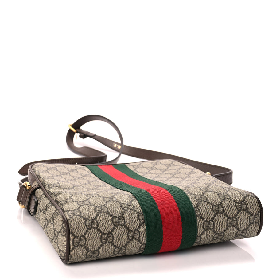 Gucci GG Supreme Monogram Web Small Ophidia Messenger Bag Brown Image 3