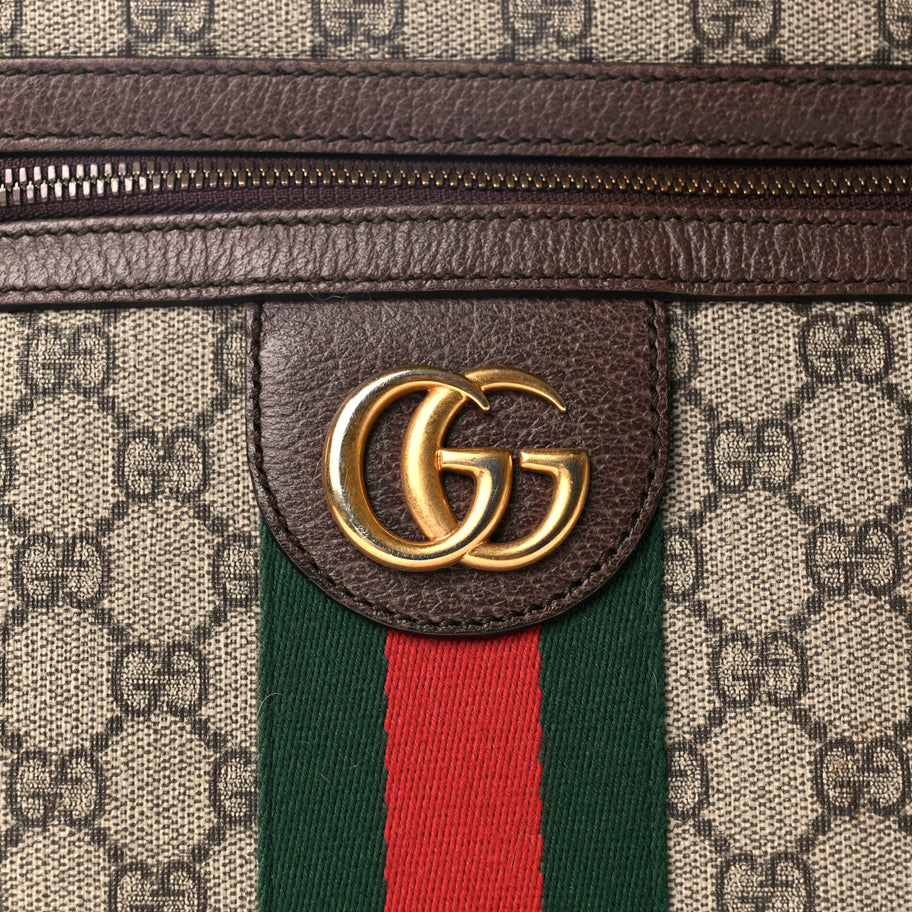 Gucci GG Supreme Monogram Web Small Ophidia Messenger Bag Brown Image 7