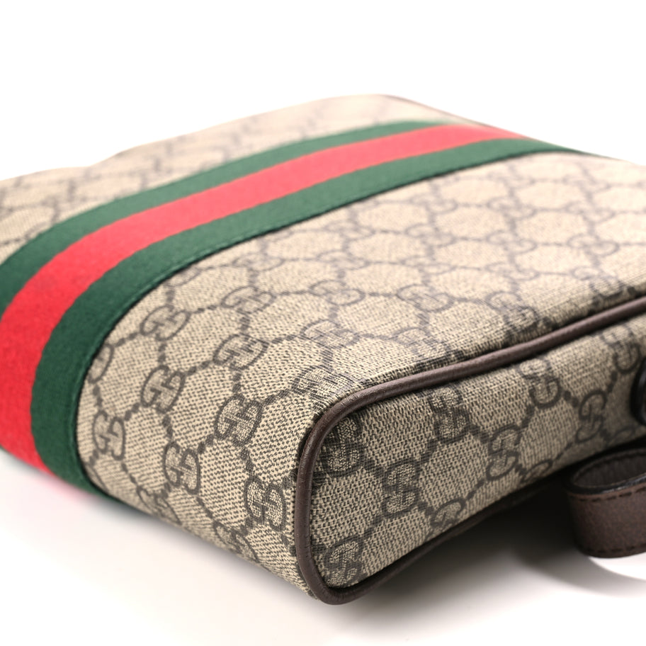 Gucci GG Supreme Monogram Web Small Ophidia Messenger Bag Brown Image 9