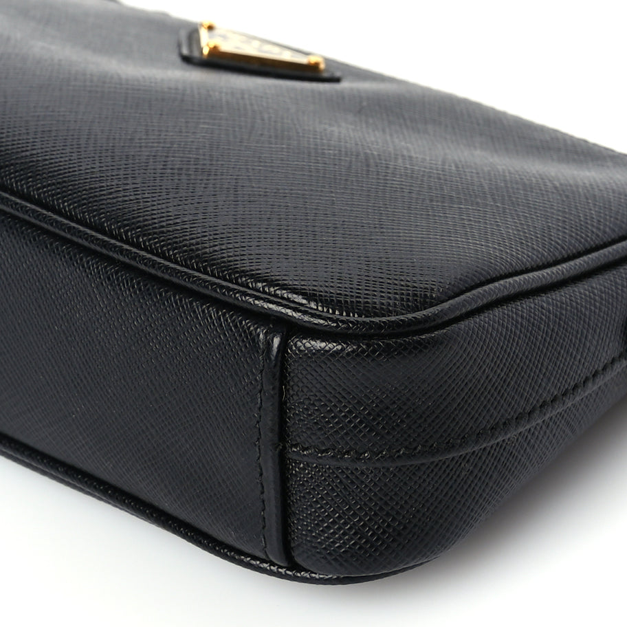 Prada Saffiano Lux Re-Edition 2000 Shoulder Bag Black Image 8