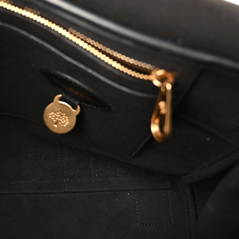 Mulberry Monogram Smooth Calfskin Canvas Print Bayswater  Black Image 4